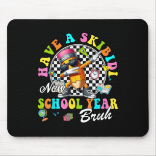 Mousepad Groovy Tenha Um Lápis Skibidi Novo Ano Escolar Bru