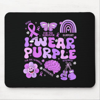 Mousepad Groovy Veste Rouxo Apoia o Dia da Consciência sobr