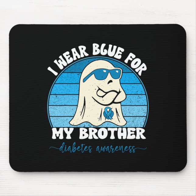 Mousepad Groovy, Visto Azul Para Meu Irmão Diabetes T1d Awa (Frente)