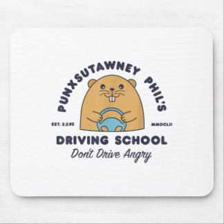 Mousepad Groundhog Driving School Funny Men Women Retro Rod