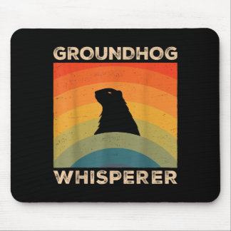 Mousepad Groundhog Whisperer Retro Vintage Woodchuck Animal