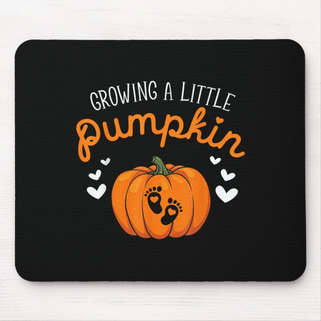Mousepad Growing A-little Pumpkin Halloween Pregnancy Annou (Frente)