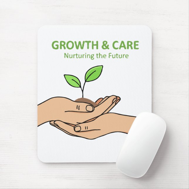Mousepad Growth & Care | Nurturing the Future Inspirational (Com mouse)