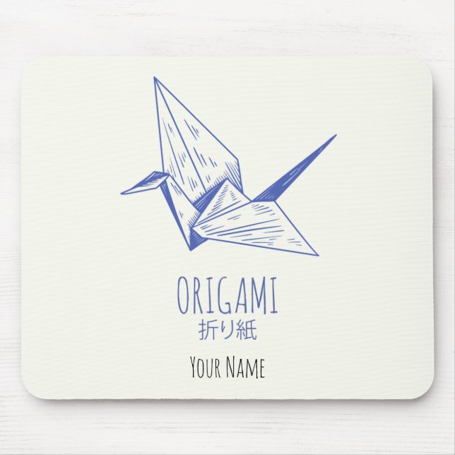 Mousepad grua tradicional de arte origami (Frente)