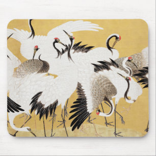 Mousepad Gruas Japonesas em Rebanho Vintage Clássico Rico e