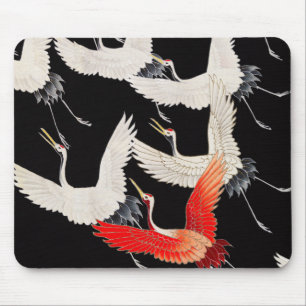 Mousepad Gruas voadoras japonesas Kimono Art