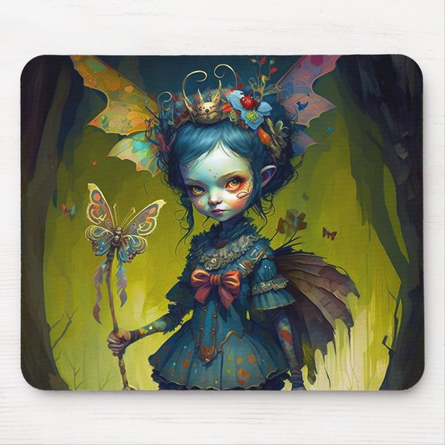 Mousepad Grumpy Fairy Pixie Fantasy Art (Frente)