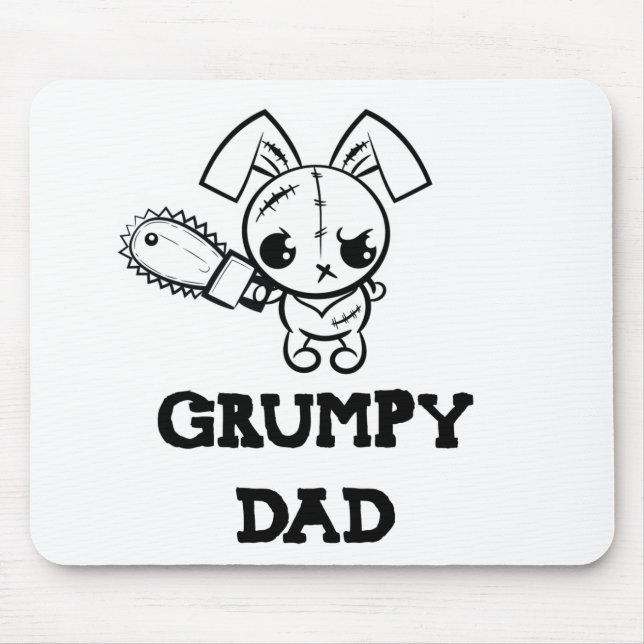 Mousepad Grumpy Pai Grumpy Voodoo Bunny Padre Amor (Frente)