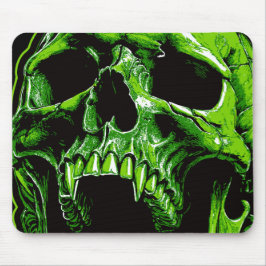 Mousepad Grüner Vampirschädel