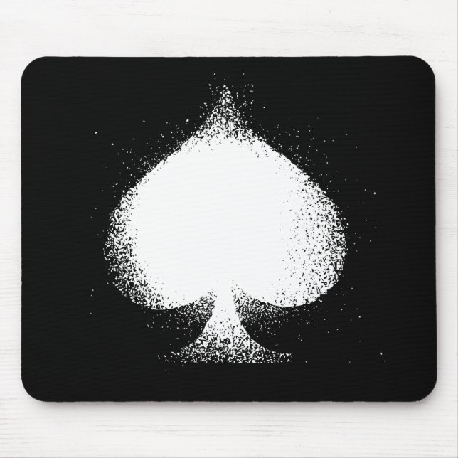 Mousepad Grunge branco das pás do terno do cartão (Frente)