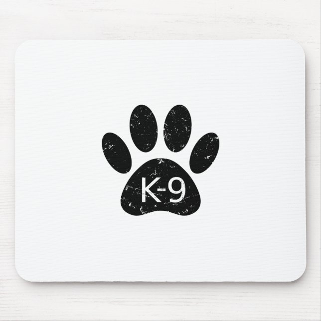 Mousepad Grunge Cachorro Distante Pata K-9 (Frente)