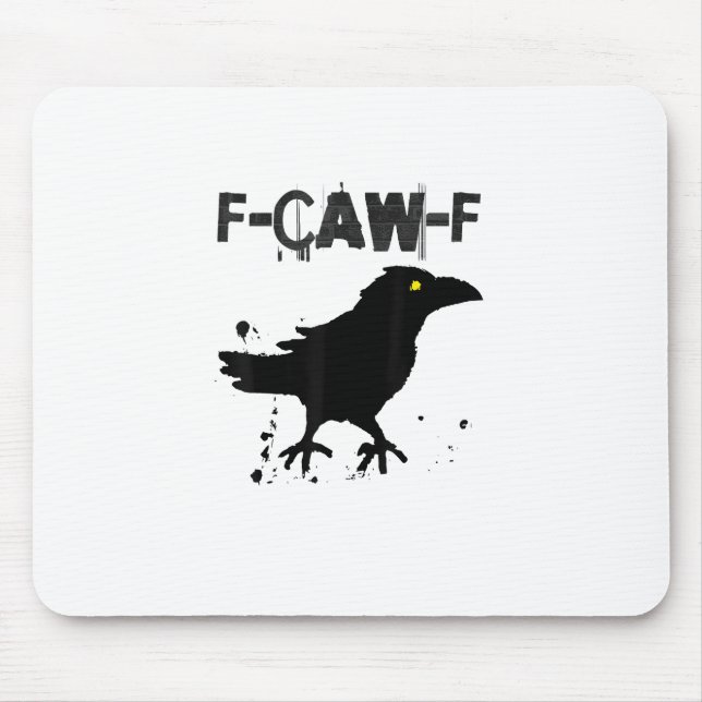 Mousepad Grunge Coffee F Caw F Crow Humor Creative Style (Frente)