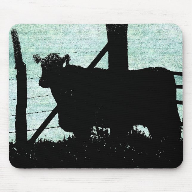 Mousepad Grunge Cow Silhouette (Frente)