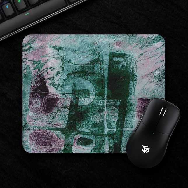 Mousepad Grunge de Grafite pintado | Moody Plum Purple Gree (Criador carregado)