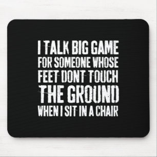 Mousepad Grunge Eu Falo Grande Jogo Para Alguém Cujos Pés N
