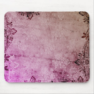 Mousepad Grunge floral da aguarela do KRW Borgonha