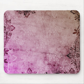Mousepad Grunge floral da aguarela do KRW Borgonha
