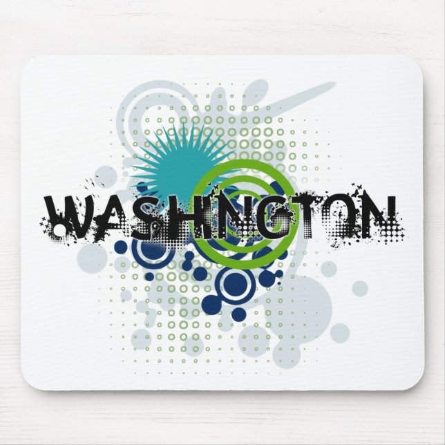 Mousepad Grunge moderno Washington de intervalo mínimo (Frente)