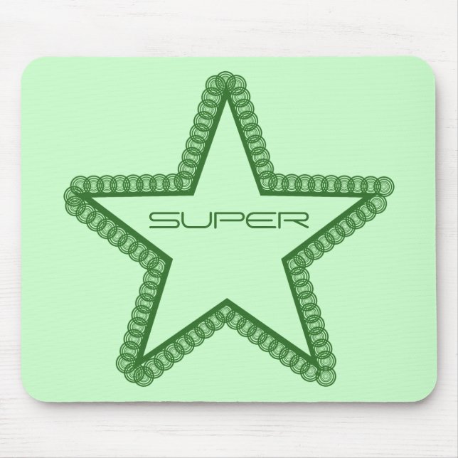 Mousepad Grunge Superstar Mousepad, Forest Green (Frente)