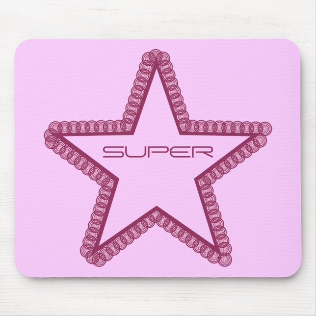 Mousepad Grunge Superstar Mousepad, Fuchsia (Frente)