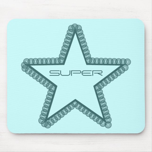 Mousepad Grunge Superstar Mousepad, Teal (Frente)