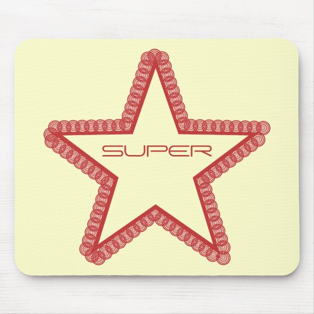 Mousepad Grunge Superstar Mousepad, Vermelho (Frente)