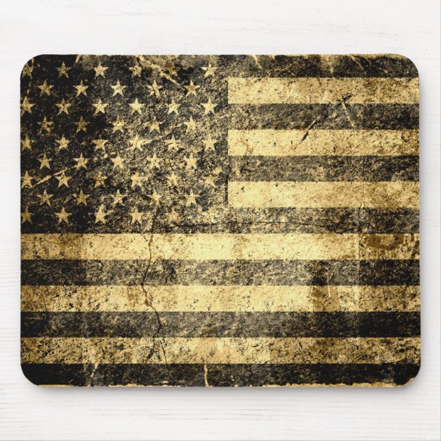 Mousepad Grunge velho 2 da bandeira americana (Frente)