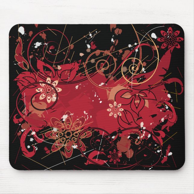 Mousepad grunge vermelho (Frente)