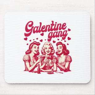Mousepad Grupo de Amizade Galentine Gang Amigas de Valentin