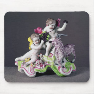Mousepad Grupo de Longton Salão, dois putti com cabra,