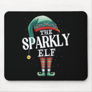 Mousepad Grupo de Natal Sparkly Elf Partido Xmas Pajama
