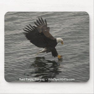 Mousepad Grupo do presente da águia americana da pesca