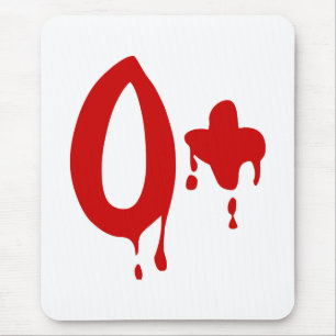 Mousepad Grupo sanguíneo O+ Hospital positivo do #Horror