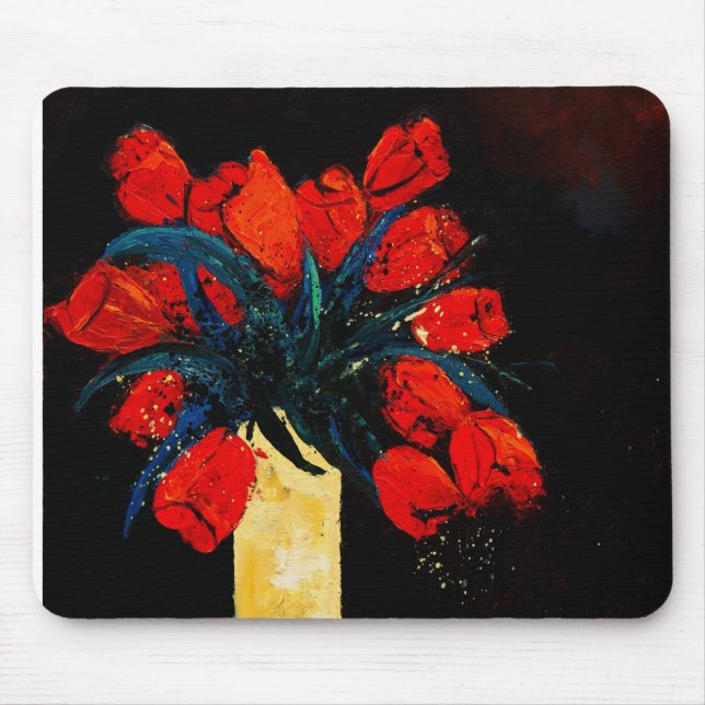 Mousepad grupo vermelho das tulipas (Frente)