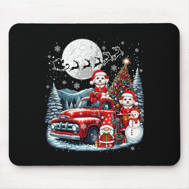 Mousepad Grupo Xmas Gnome Snowman Papais noeis Maltios No C (Frente)