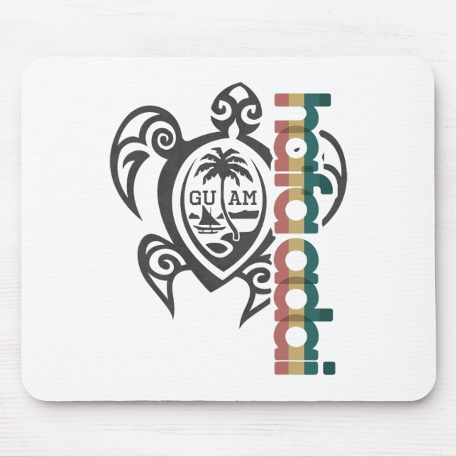 Mousepad Guam Turtle Hafa Adai Guam Fishing Shirt Chamorro  (Frente)