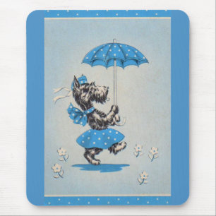 Mousepad Guarda-chuva de carregando da senhora escocesa