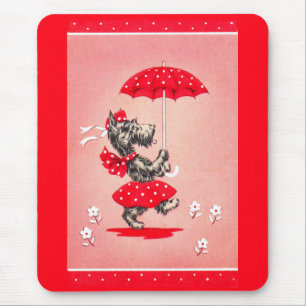 Mousepad Guarda-chuva de carregando da senhora escocesa