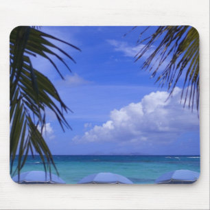 Mousepad guarda-chuvas na praia, St. Maarten, Caribe