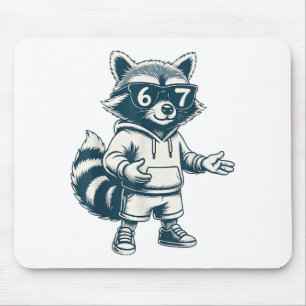 Mousepad Guaxinim Engraçado 67 Meme Seis Sete