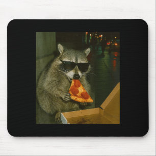 Mousepad Guaxinim engraçado comendo Zza meme de animal