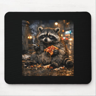 Mousepad Guaxinim engraçado fumando cigarro humor meme guax