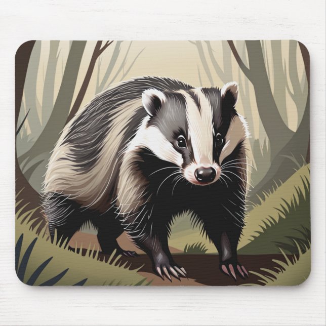 Mousepad guaxinim, fofo, animal, para crianças (Frente)