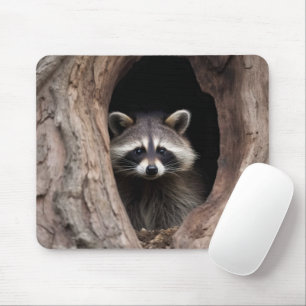 Mousepad Guaxinim na Caverna da Árvore