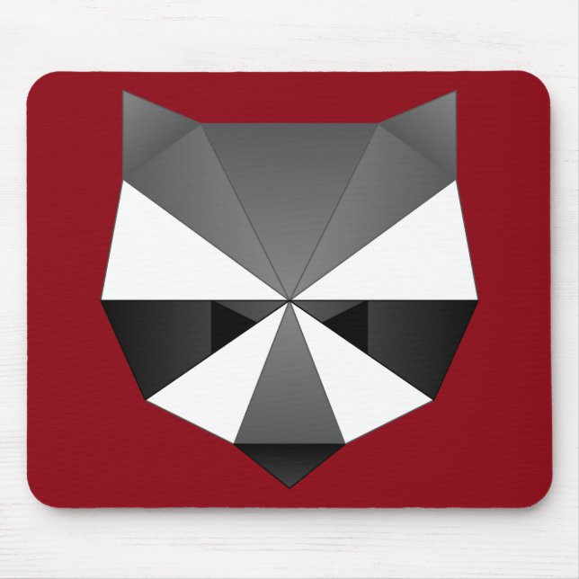 Mousepad Guaxinim poligonal (Frente)