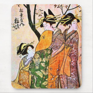 Mousepad Gueixa japonesa 1911 da gravura três