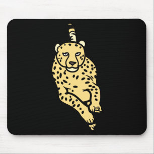 Mousepad Guepardo veloz correndo gato selvagem animal caçan