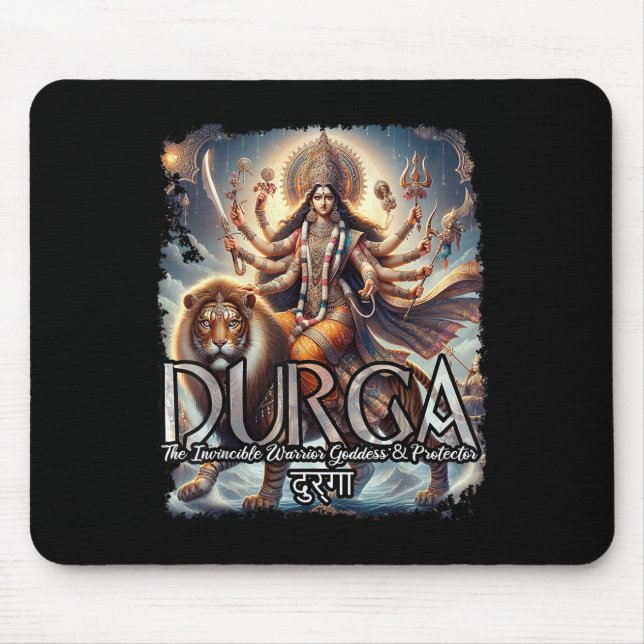 Mousepad Guerra da Deusa Durga Mitologia Hindu Devi Shakti (Frente)