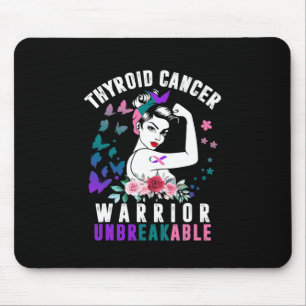 Mousepad Guerreira cancer Sensibilização da Fita Rosa Púrpu