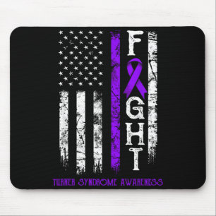 Mousepad guerreira da síndrome de Turner bandeira dos EUA